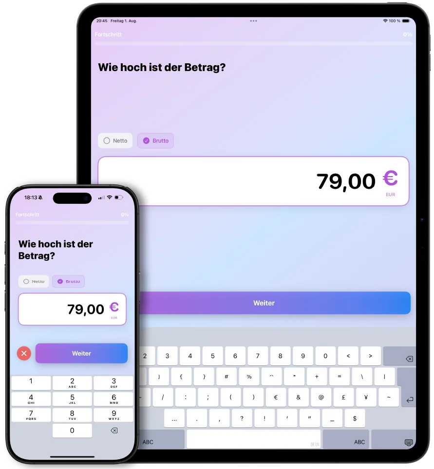 Quittung PDF auf einem iPhone